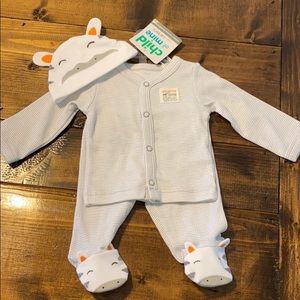 Newborn 3 piece zebra outfit
